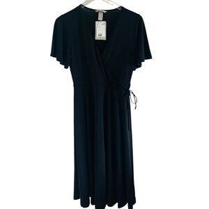 H&M Black Long Wrap Dress